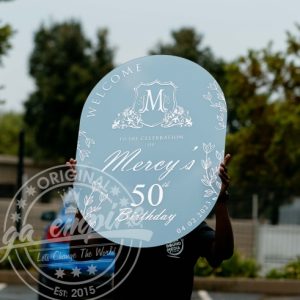 A1 Perspex Welcome Board - Custom Shape